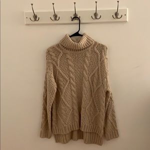 Cable Knit Turtle Neck Sweater